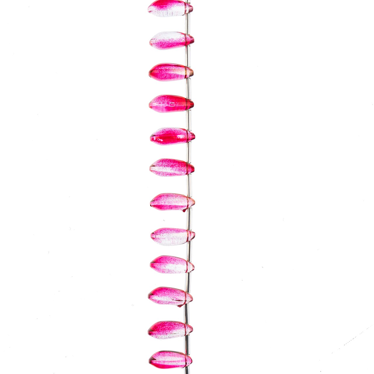 Crystal Lane DIY Glass Garden 8x14mm Teardrop Leaf Bead Strand, 19pcs